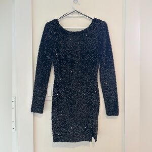NWOT Little Black Sequin Dress - Size M